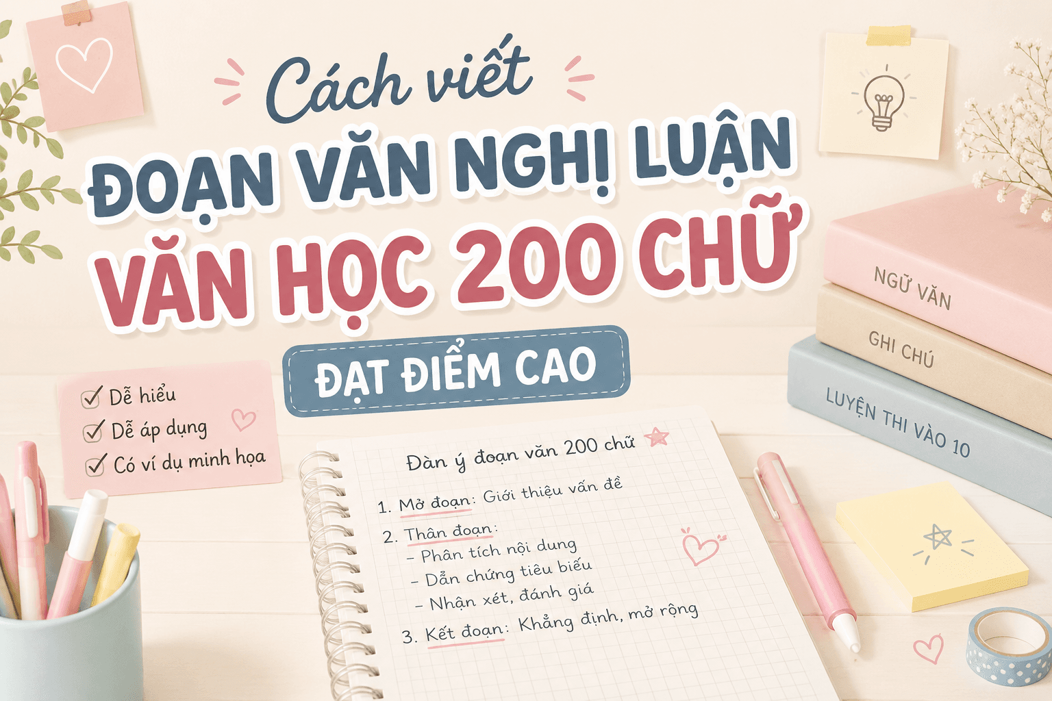 Cách Viết Đoạn Văn Nghị Luận Văn Học 200 Chữ Đạt Điểm Cao